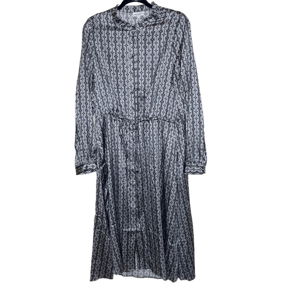 Dea Kudibal SERENITY Silk Chains Grey Dress Women’s Size Large - Picture 4 of 12